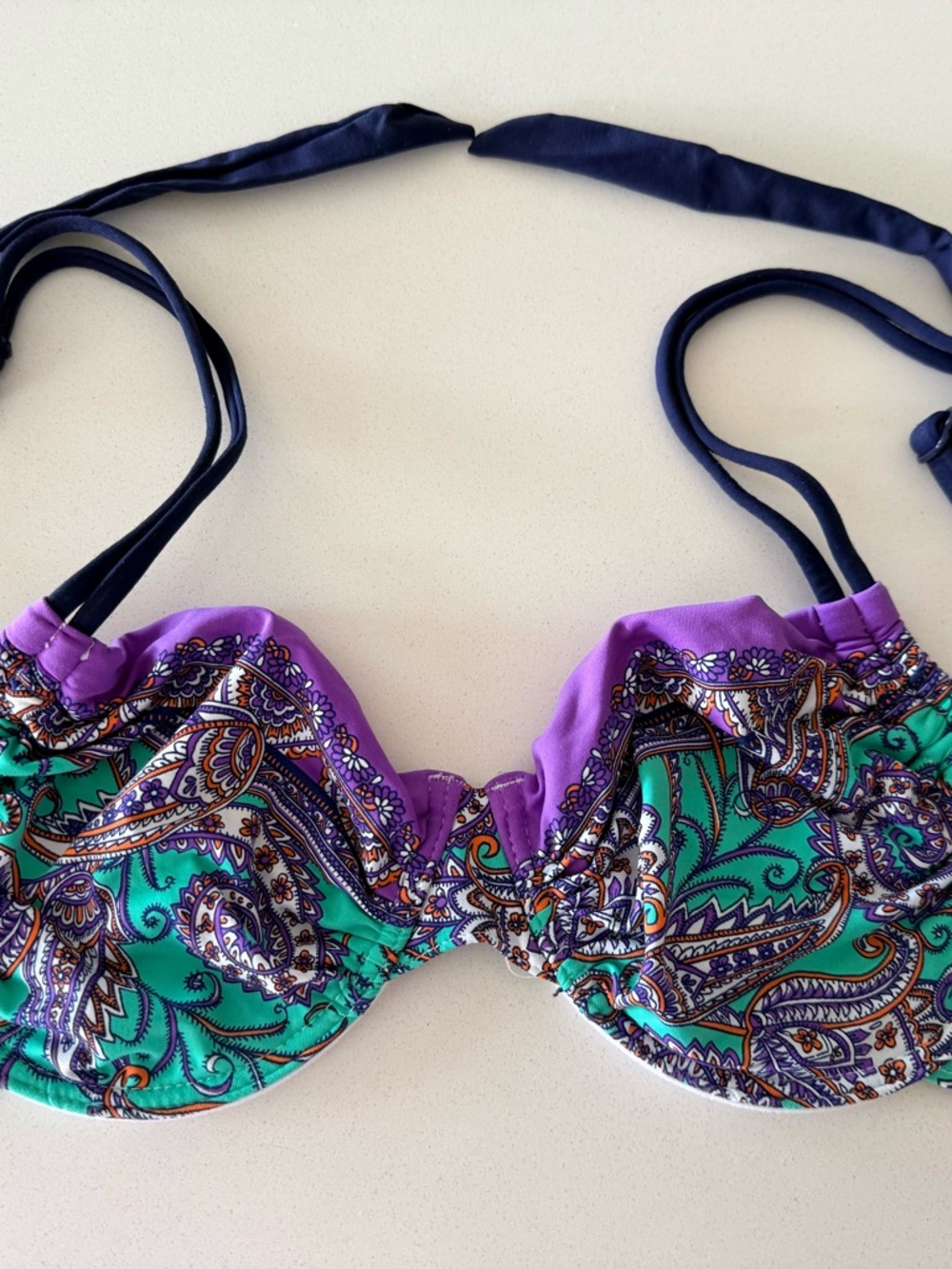 Purple & Teal Paisley Underwire Bikini Top - Women Intimates & Sleepwear